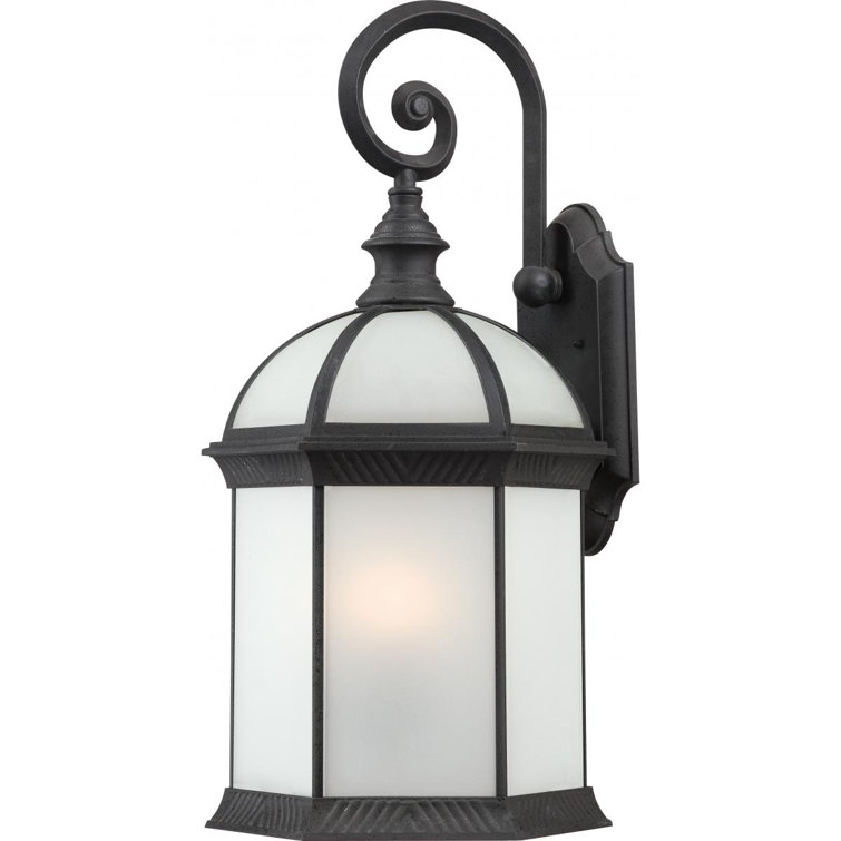 Charming Traditional White Lantern Wall Sconce, 19" Height
