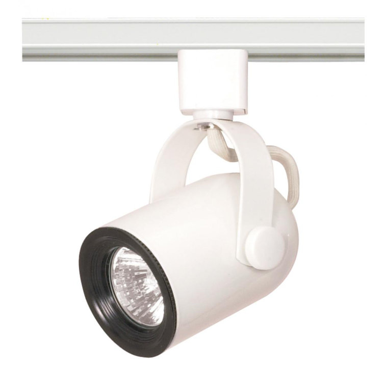 White Adjustable One Light Track Head