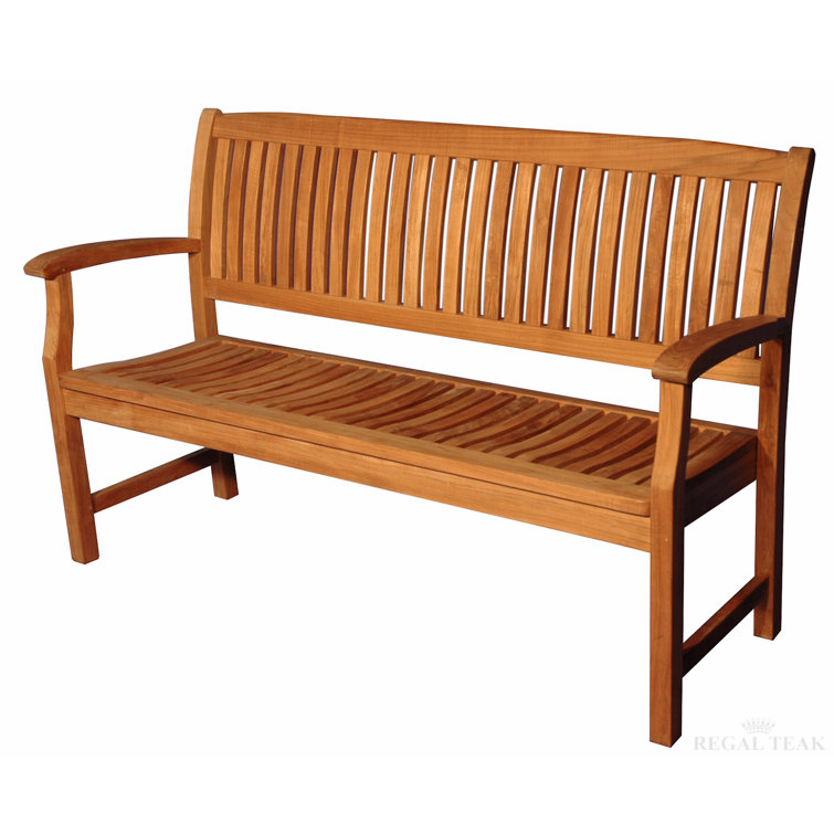 Honey Brown Teak Outdoor Garden Bench