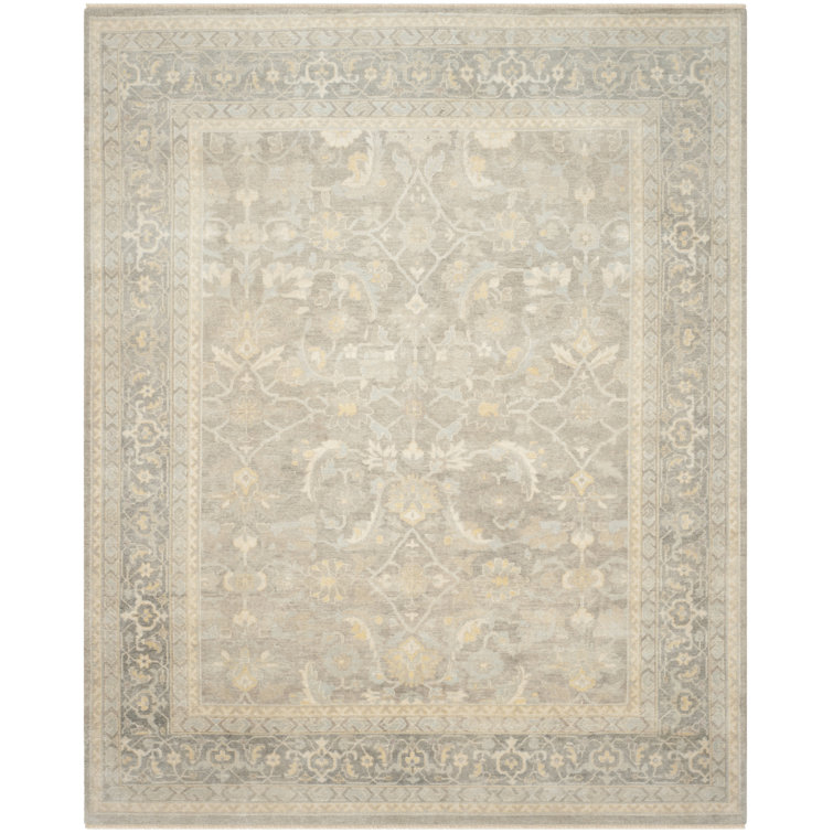 Gray Hand-Knotted Wool Sultanabad 8' x 10' Area Rug