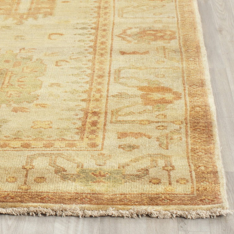 Ivory Elegance 9' x 12' Hand-Knotted Wool Oushak Area Rug