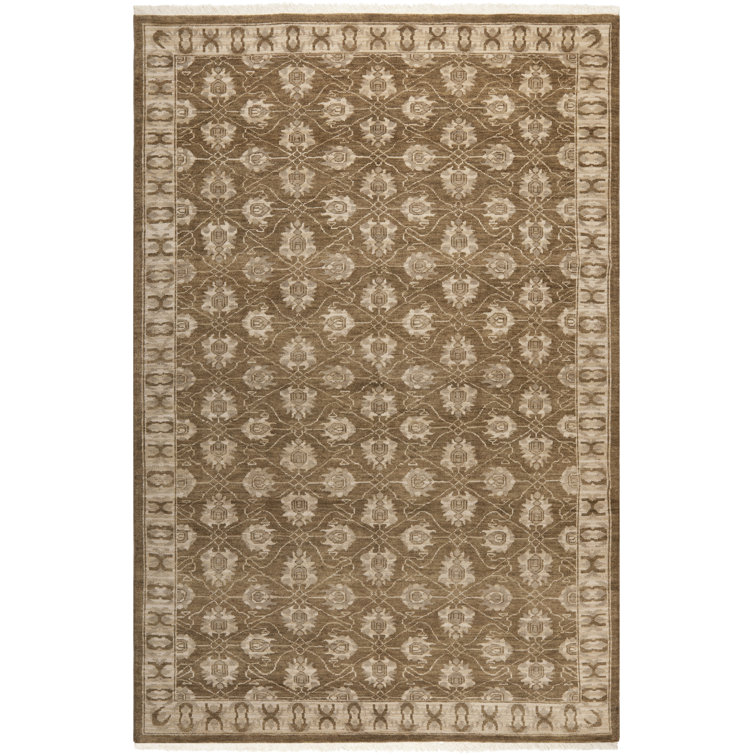 Hand-Knotted Gray Wool 9' x 12' Oriental Area Rug