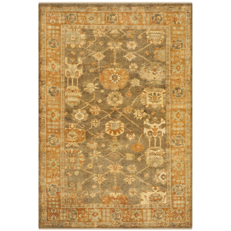 Elysian Gray Hand-Knotted Wool 10' x 14' Rectangular Rug
