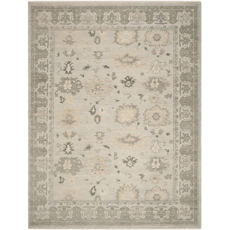 Handmade Blue Wool 8' x 10' Rectangular Area Rug
