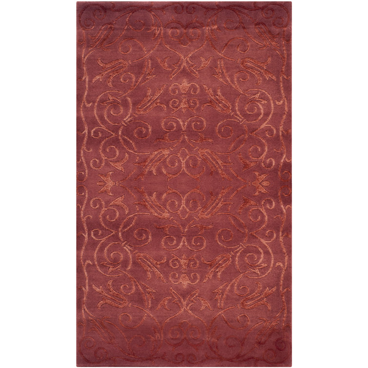 Westland 6' x 9' Raspberry Hand-Knotted Wool & Silk Rug