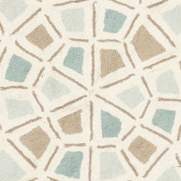 Milk Pail Blue Hand-Tufted Wool Geometric Rug