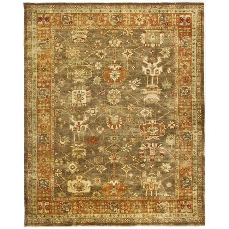 Elysian Gray Hand-Knotted Wool 10' x 14' Rectangular Rug