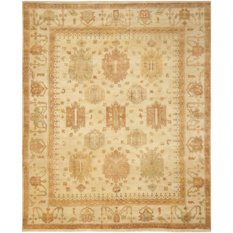 Ivory Wool 6' x 9' Handmade Rectangular Area Rug