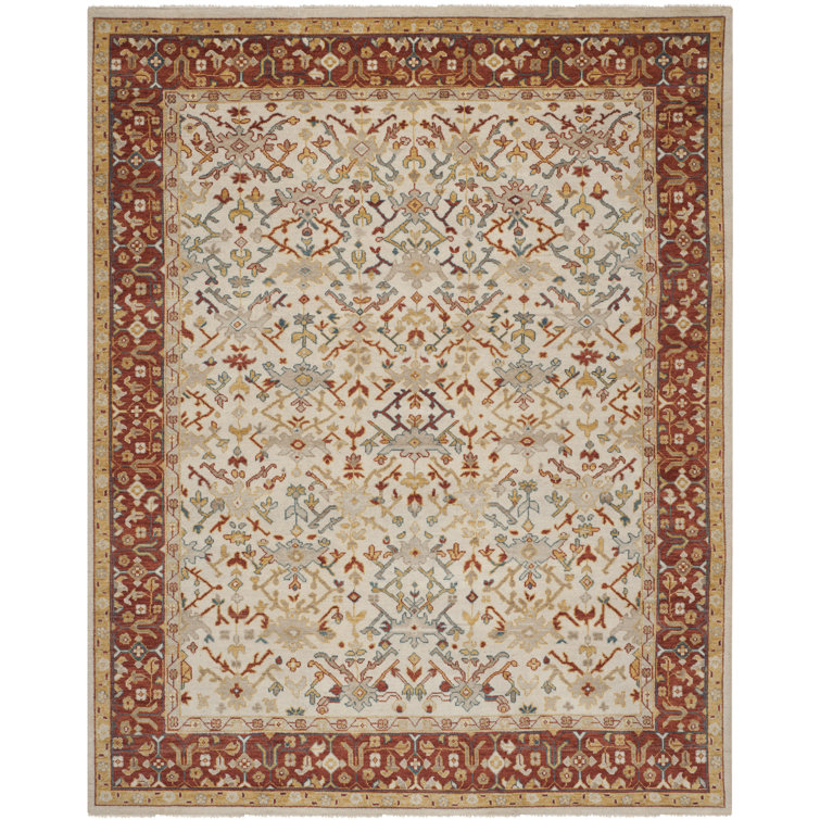 Sultanabad Ivory Classic 8' x 10' Hand-Knotted Wool Area Rug