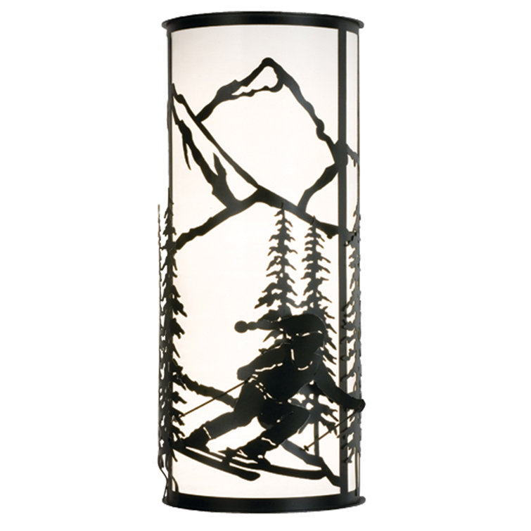 Black Dimmable 30" Direct Wired Electric Sconce