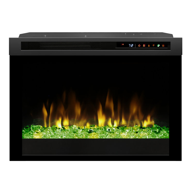 26'' Black Electric Firebox with Acrylic Ember Bed