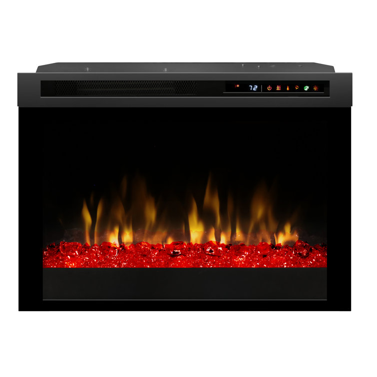 26'' Black Electric Firebox with Acrylic Ember Bed