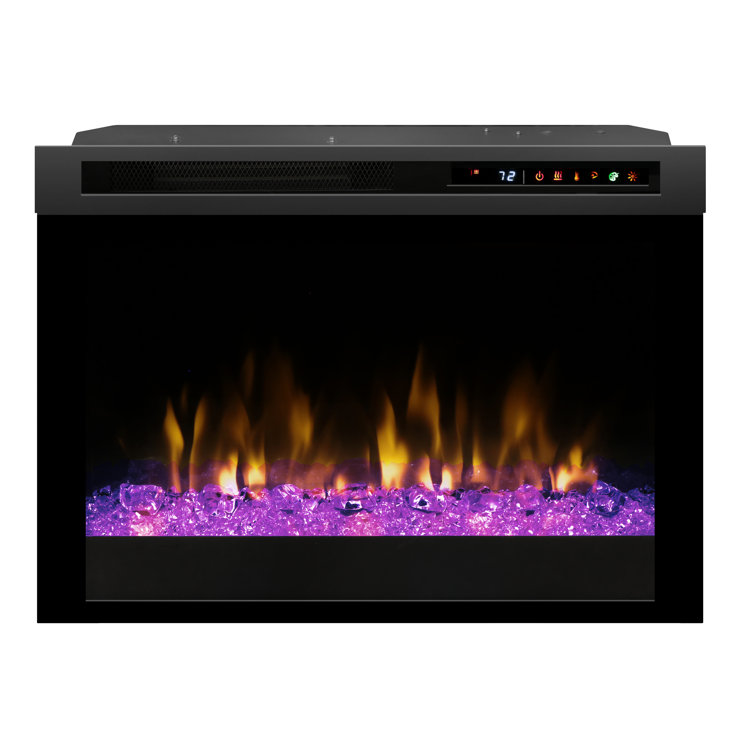 26'' Black Electric Firebox with Acrylic Ember Bed