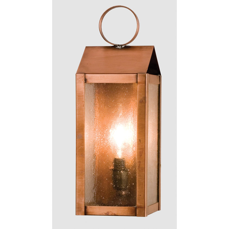 Revere Traditional Raw Copper Outdoor Lantern Wall Sconce