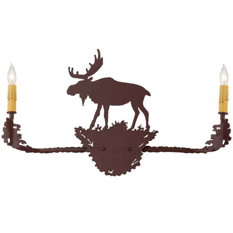 Rustic Bronze 25" Dimmable Candle Wall Sconce
