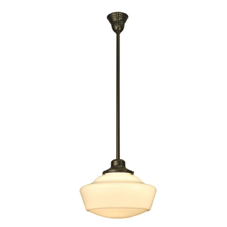 Craftsman Brown 41" Globe Pendant with Schoolhouse Glass