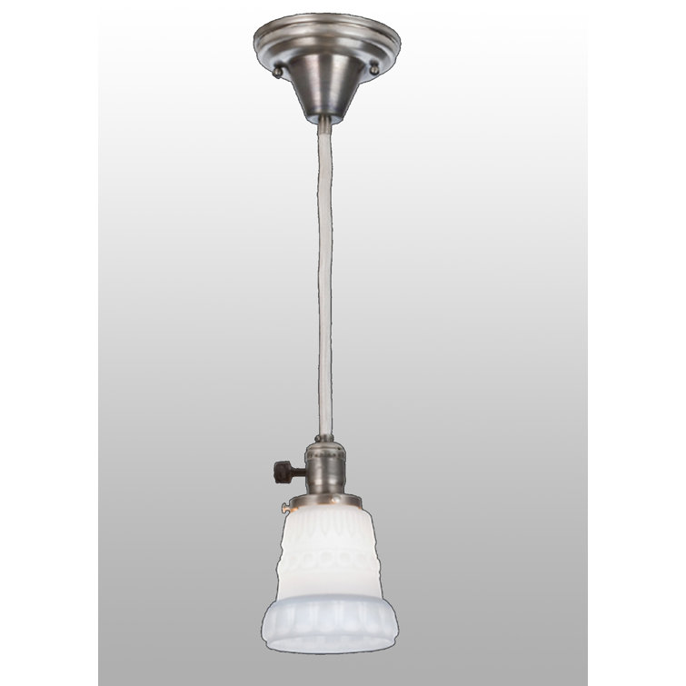 Antique Nickel Mini Pendant with Frosted Glass Shade