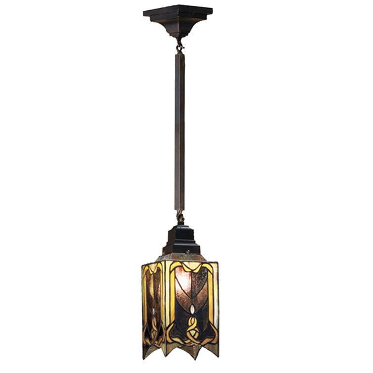 Mahogany Bronze Glass Mini Pendant Light