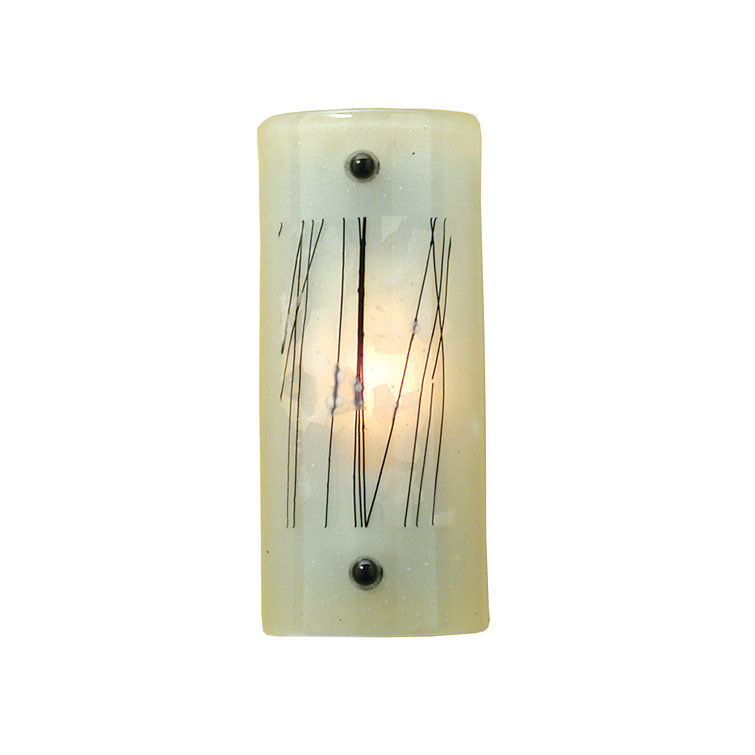 White and Black Glass Rectangle Wall Sconce