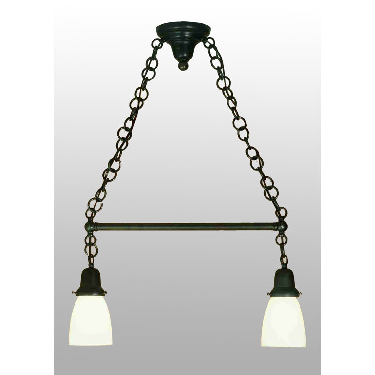 Craftsman Brown 24" LED Glass Island Pendant with Energy Star