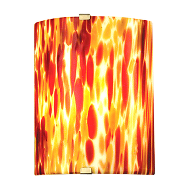 Amber Tiffany Glass 11'' Brass Energy Star Sconce