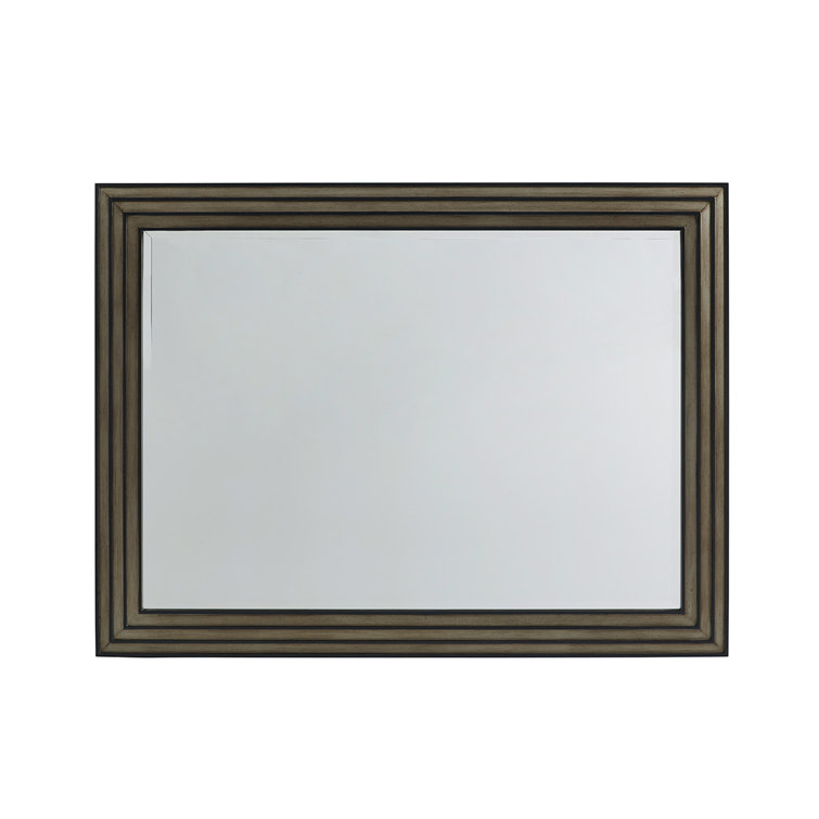 Platinum Gray 48" Wood Rectangular Dresser Mirror