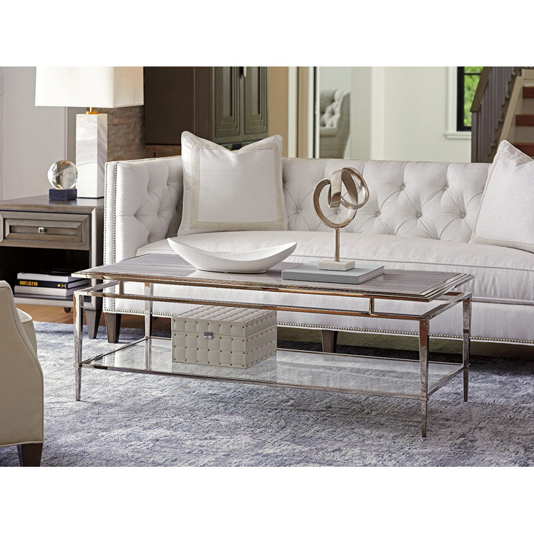 Modern Verona Brown Wood and Metal End Table with Storage