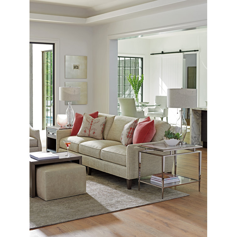 Modern Verona Brown Wood and Metal End Table with Storage