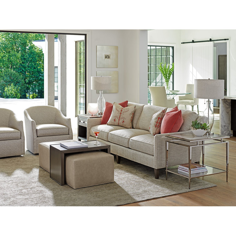 Escala 29.5'' Barrel Swivel Chair in Gentle Flair Back Design