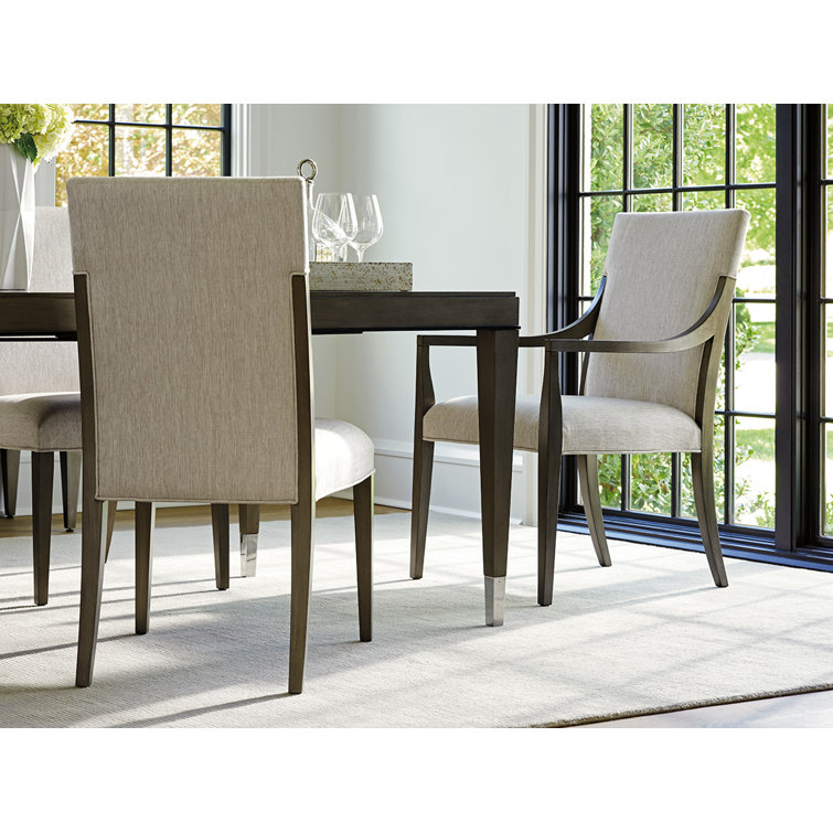 Ariana Silver Gray Linen Upholstered Arm Chair