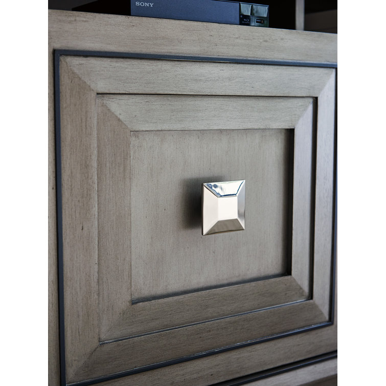 Ariana 68'' Charcoal Gray Modern Media Console with Cabinet