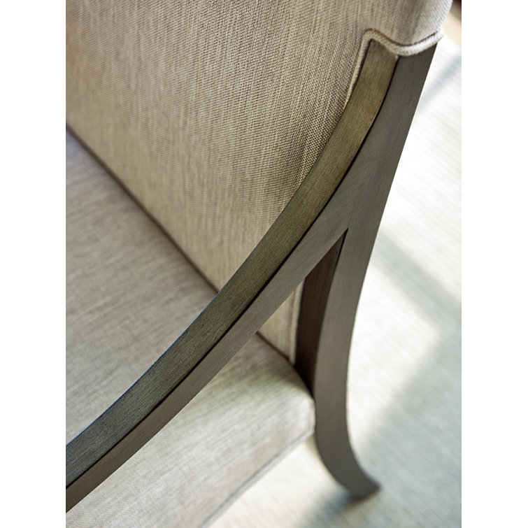 Ariana Silver Gray Linen Upholstered Arm Chair