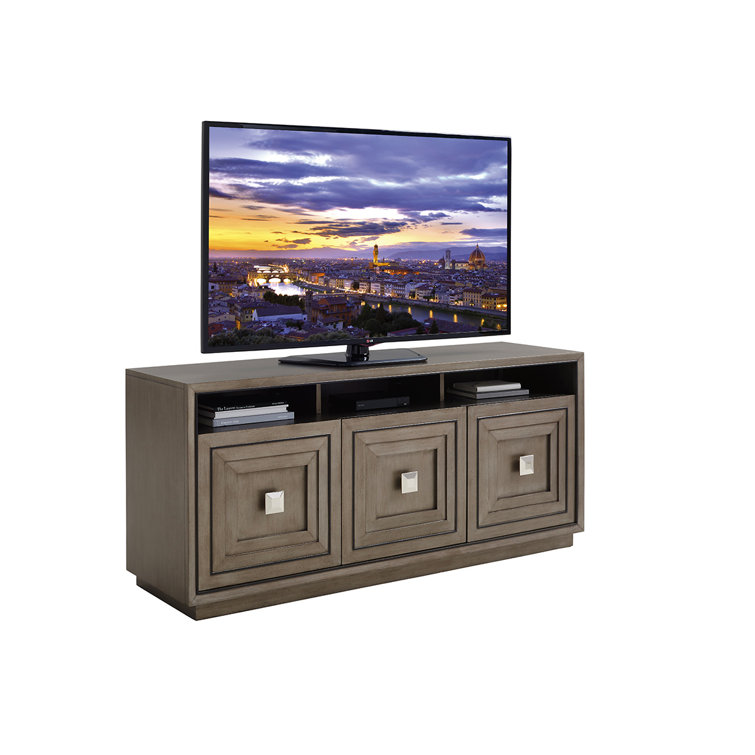 Ariana 68'' Charcoal Gray Modern Media Console with Cabinet