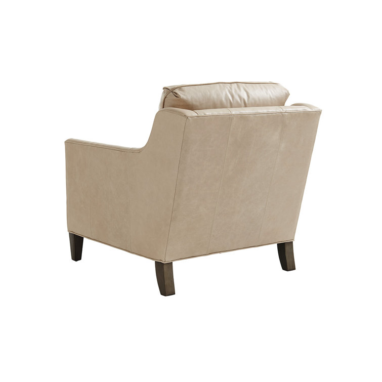 Misty Gray Turin Leather Accent Chair