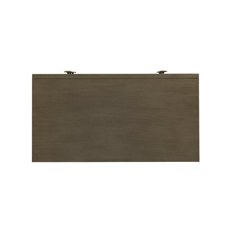 Transitional Brown and Silver Mirrored 3-Drawer Nightstand