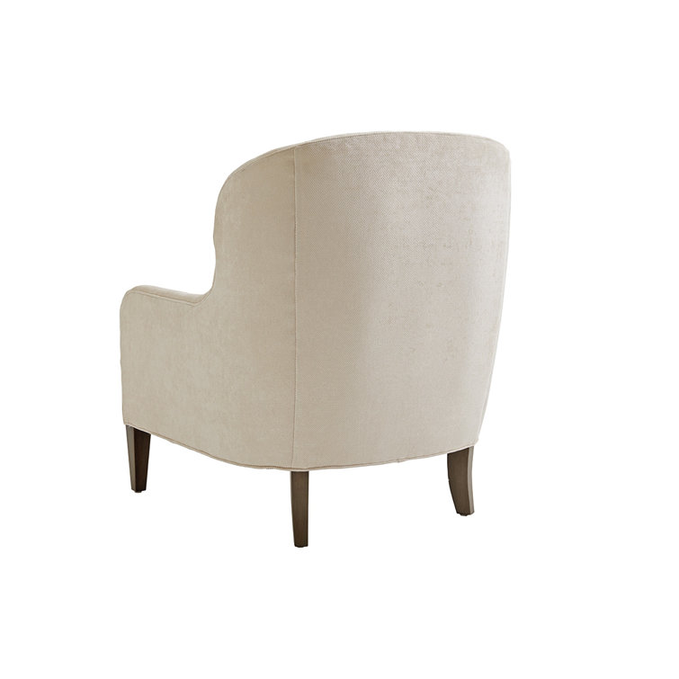 Misty Gray Barrel Accent Chair with Upholstery