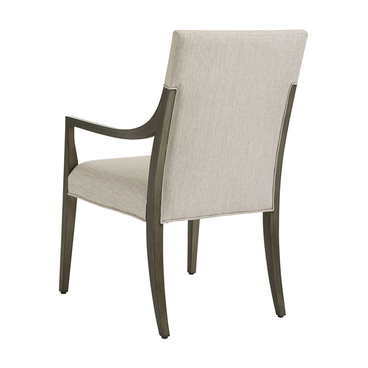 Ariana Silver Gray Linen Upholstered Arm Chair