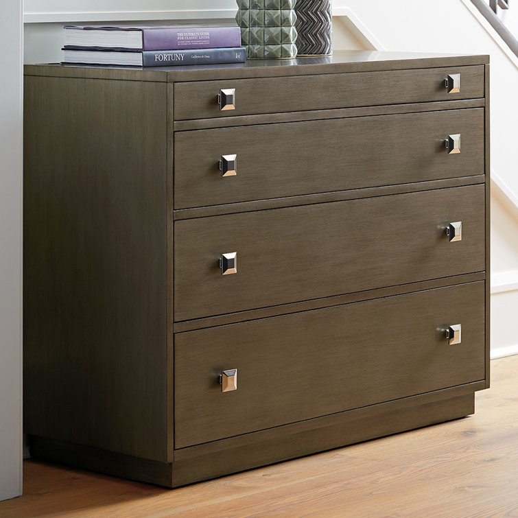 Gray 4-Drawer Soft Close Transitional Dresser
