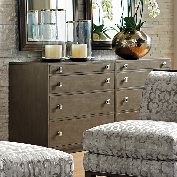 Gray 4-Drawer Soft Close Transitional Dresser