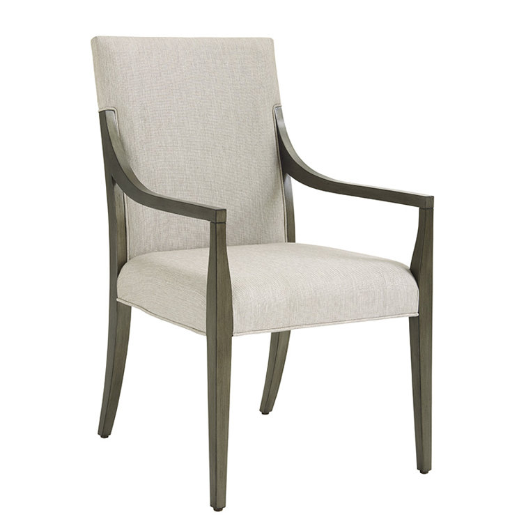 Ariana Silver Gray Linen Upholstered Arm Chair