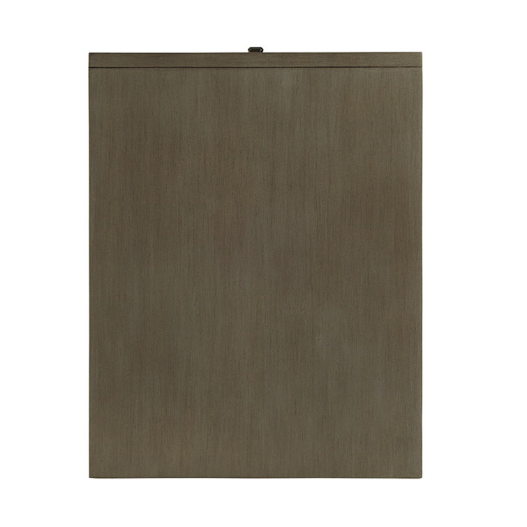 Modern Verona Brown Wood and Metal End Table with Storage
