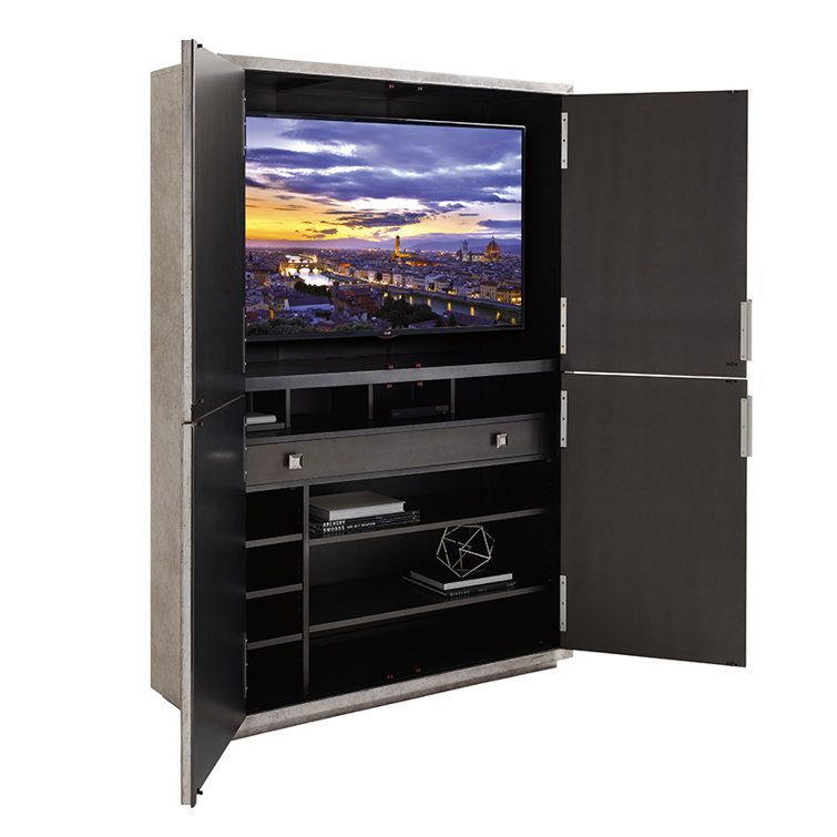 Gray Freestanding Cabinet with Adjustable Shelving