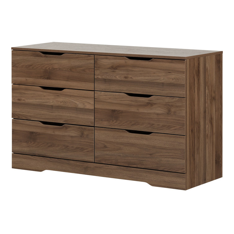 Holland 6-Drawer Double Dresser in Natural Walnut with Soft Close