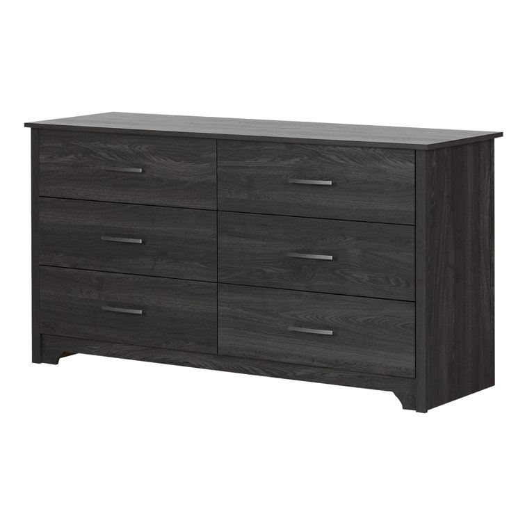 Gray Oak Double Dresser with Soft Close Drawers