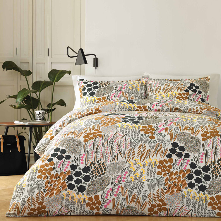 Full Black and White Cotton Reversible Comforter Set