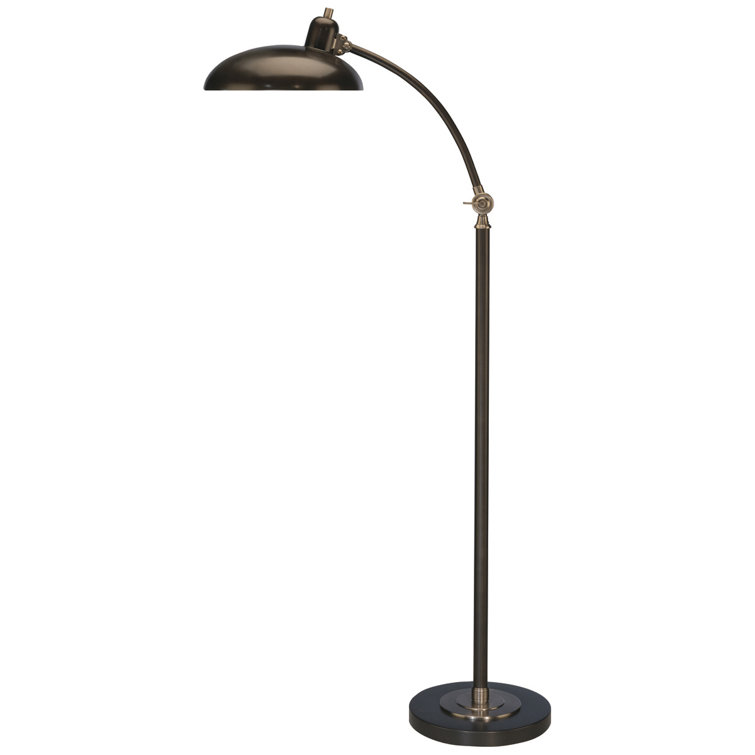 Bruno Adjustable Kids' Arc Floor Lamp in Lead Bronze with Ebonized Nickel