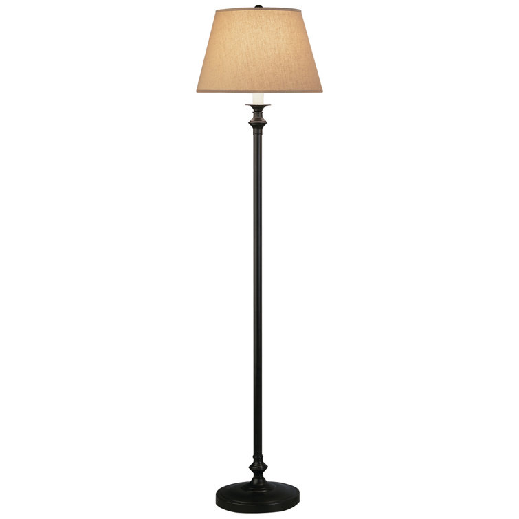 Wilton 59'' Black Rust Floor Lamp with Golden Saki Shade