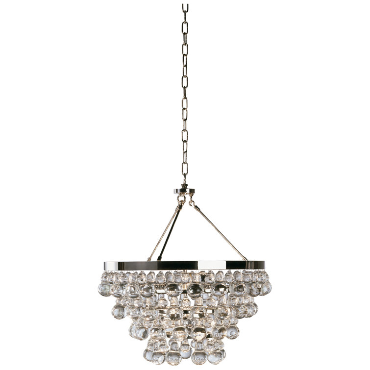 Radiant Nickel & Crystal 4-Light Tiered Chandelier