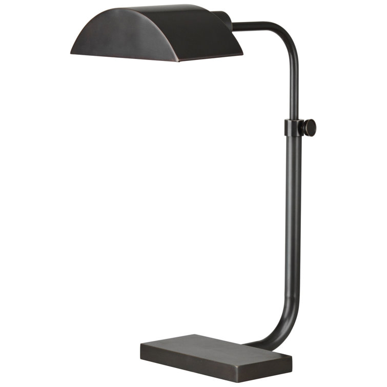 Koleman Adjustable Deep Patina Bronze Metal Desk Lamp