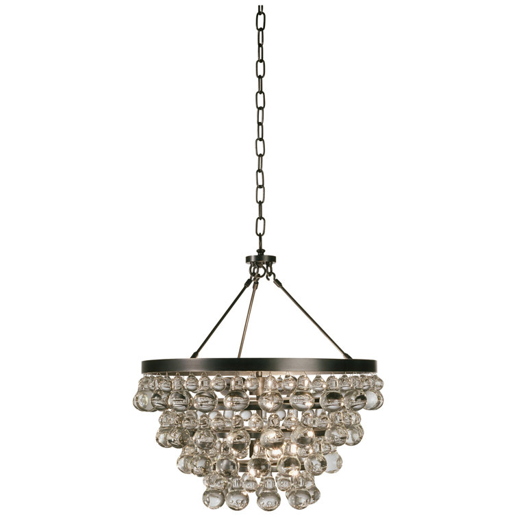 Deep Patina Bronze Crystal Tiered Chandelier